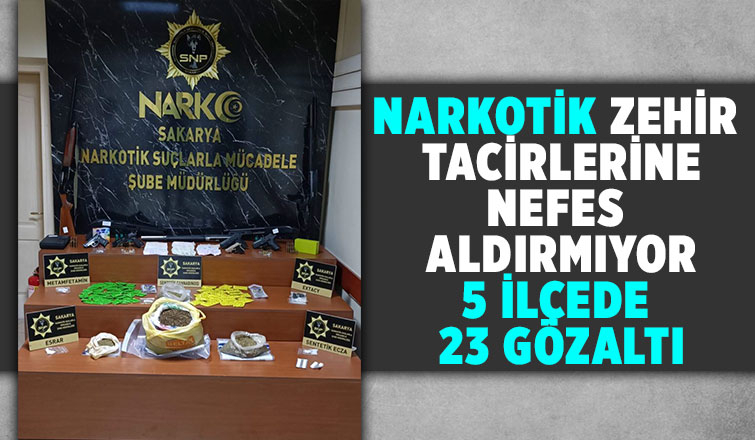 5 ilçede uyuşturucu operasyonu