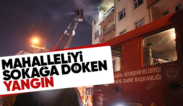 5 katlı binada korkutan yangın