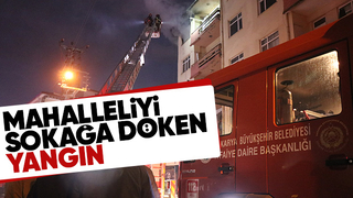 5 katlı binada korkutan yangın