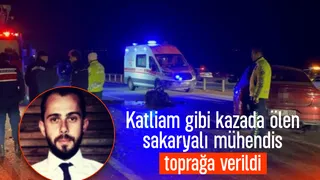 5 kişinin öldüğü kazada hayatını kaybeden mühendis toprağa verildi