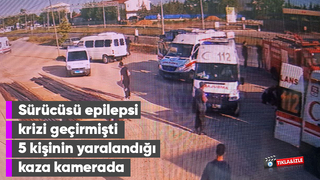 5 kişinin yaralandığı kaza kamerada