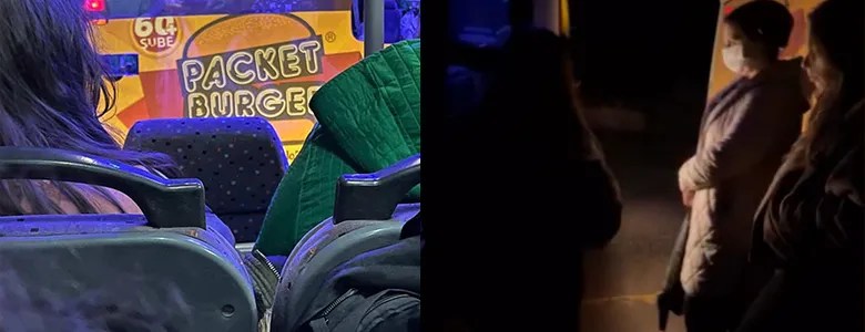 53 yolcusu bulunan halk otobüsü patlak lastikle gitti