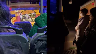 53 yolcusu bulunan halk otobüsü patlak lastikle gitti