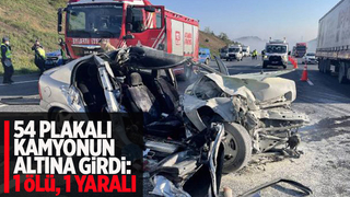 54 plakalı kamyonun altına girdi: 1 ölü, 1 yaralı