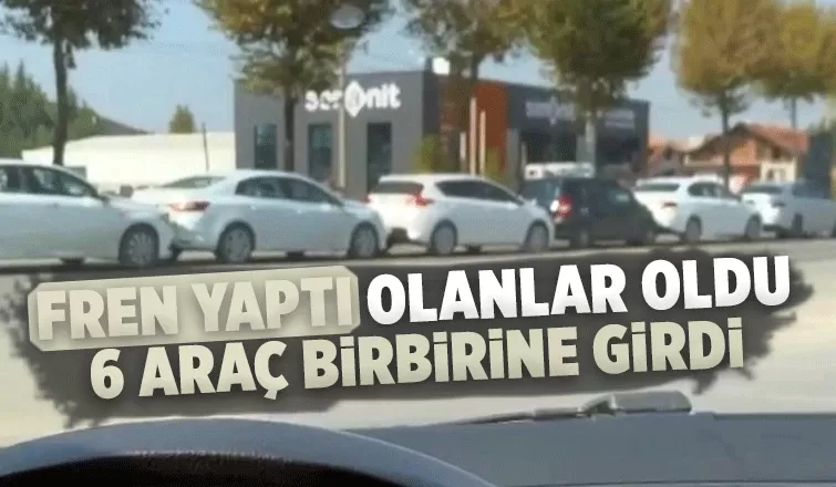 6 araçlı zincirleme trafik kazası