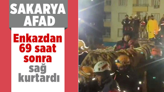  69 saat sonra sağ çıktı, AFAD ekipleri gözyaşı döktü