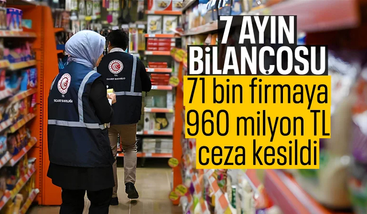 7 ayda fahiş fiyat ve stokçuluğa 960 milyon TL ceza