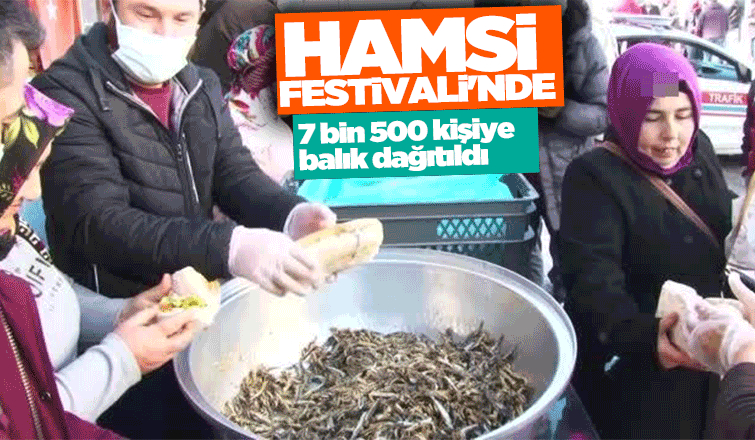 7 bin 500 kişiye hamsi dağıtıldı