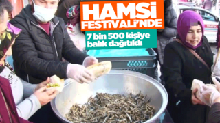 7 bin 500 kişiye hamsi dağıtıldı