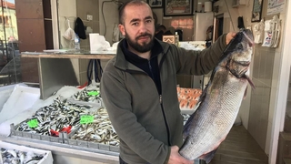 7 kiloluk levrek avlandı