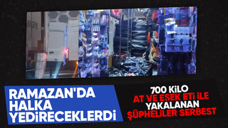 700 kilo at ve eşek eti ile yakalanmışlardı serbest kaldılar