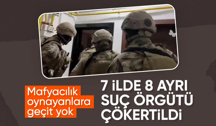 8 ayrı suç örgütüne Kuyu-32 ve -Kuyu-33 operasyonu: 95 kişi yakalandı