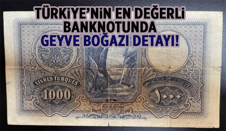 800 bin liraya satışa çıktı; O banknotta Geyve Boğazı detayı