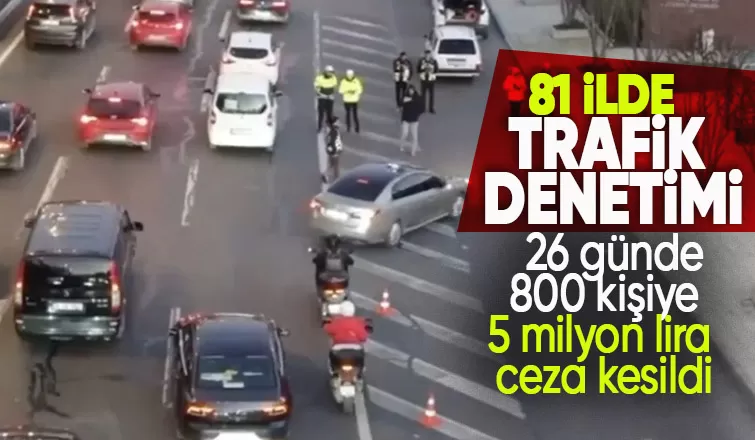 81 ilde çakar lamba denetimi: 5 milyon 196 bin TL ceza kesildi