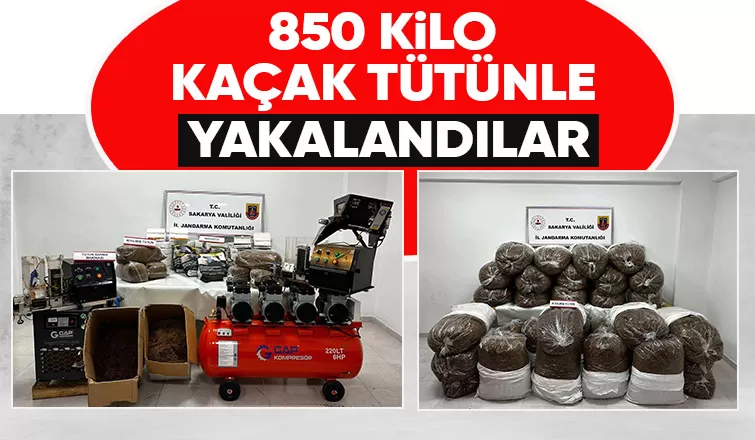 850 kilo kaçak tütün ele geçirildi