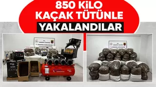 850 kilo kaçak tütün ele geçirildi