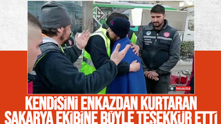 88'nci saatte kendini kurtaran Sakarya ekibine böyle sarıldı