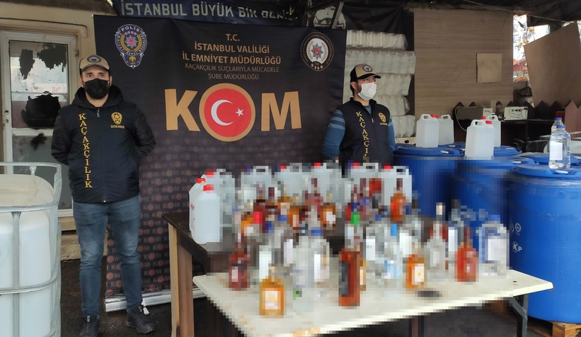 88 ton sahte içki ele geçirildi