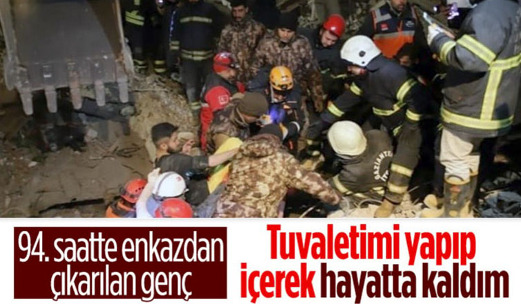 94 saat sonra çıkarıldı: Tuvaletini yapıp içerek hayatta kaldı