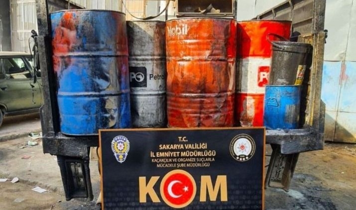 9,5 ton kaçak akaryakıt ele geçirildi