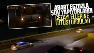 Abart egzozla şov yapıyorlardı Cezayı ellerine tutuşturdular