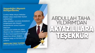 Abdullah Taha Yıldırım 31 Mart'ta kazanan Akyazı olsun