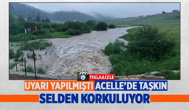Acelle'de dereler taştı; Sel riski yüksek