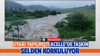 Acelle'de dereler taştı; Sel riski yüksek