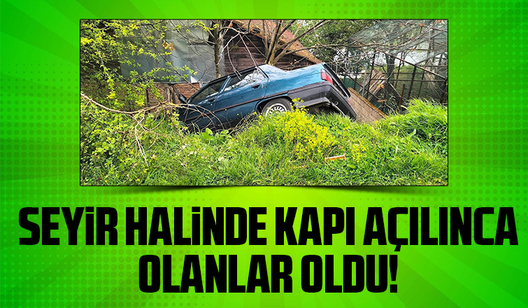 Açılan kapıyı kapatmak isterken bahçeye uçtu