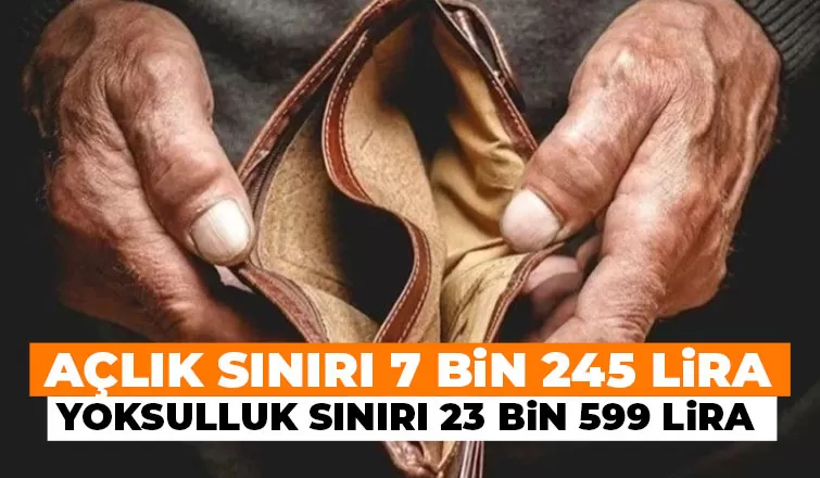 Açlık sınırı asgari ücretin 1.745 lira üzerinde