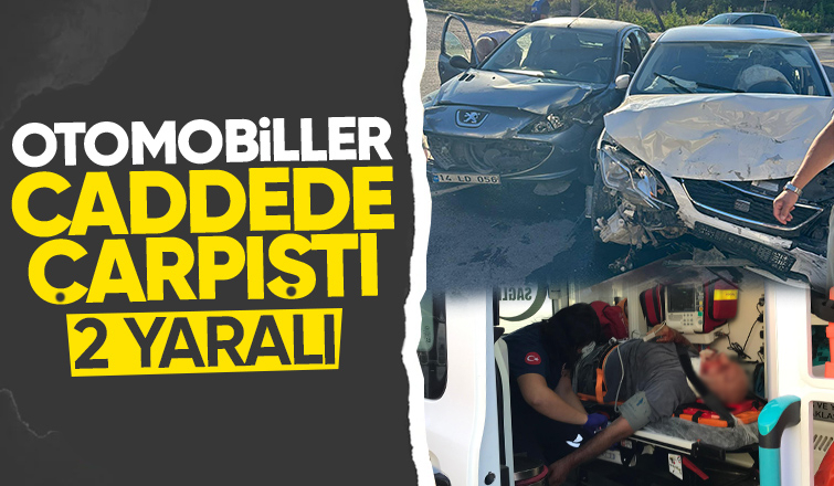 Ada Caddesinde kaza: 2 yaralı