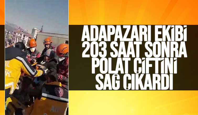 Adapazarı ekibi 203 saat sonra çifti enkazdan sağ kurtardı