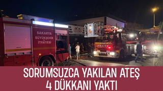 Adapazarı'nda 4 iş yeri yandı