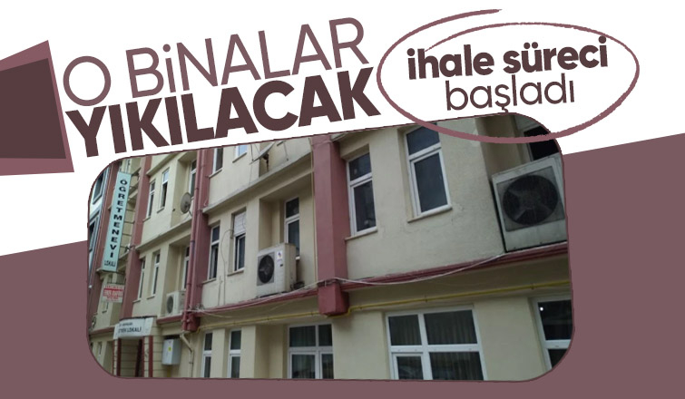 Adapazarı nda eski öğretmenevi yıkılıyor