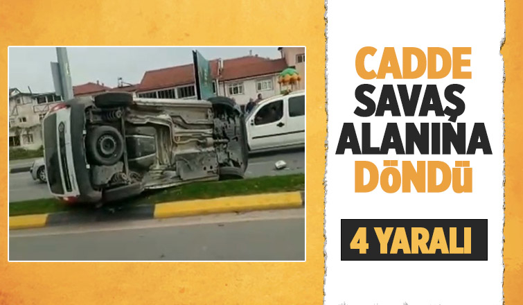 Adapazarı'nda feci kaza: 4 yaralı