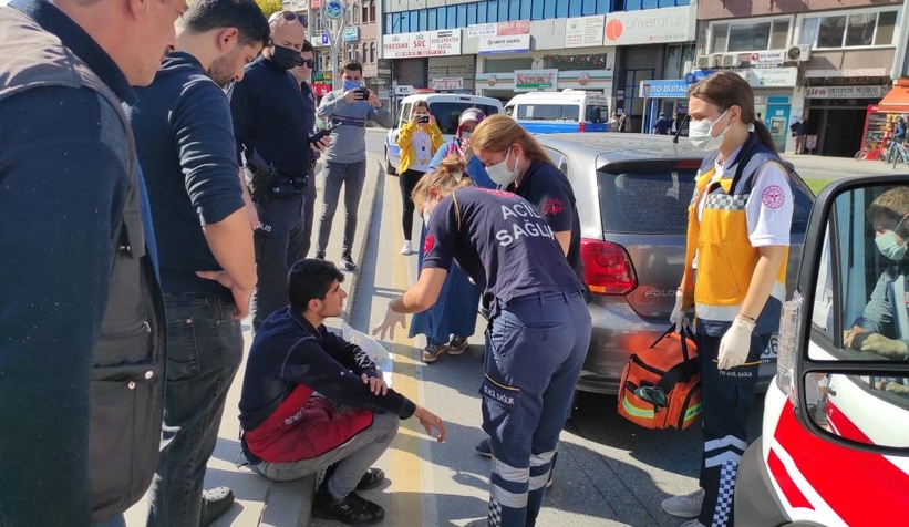 Adapazarı'nda kurye kazada yaralandı