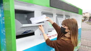 Adapazarı'nda mobil atık merkezi kuruldu