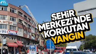 Adapazarı şehir merkezinde yangın