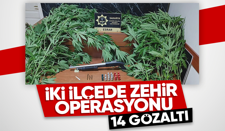 Adapazarı ve Erenler'de uyuşturucu baskınları