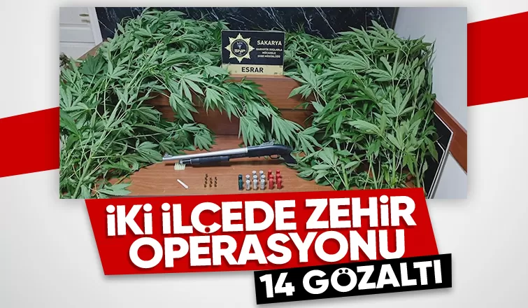Adapazarı ve Erenler'de uyuşturucu baskınları