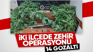 Adapazarı ve Erenler'de uyuşturucu baskınları