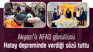 AFAD Gönüllüleri enkazdan kurtardıkları EDA'ya verdikleri sözü tuttu