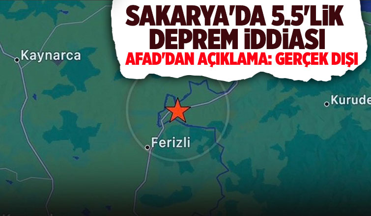AFAD: Sakarya'da deprem iddiası gerçek dışı
