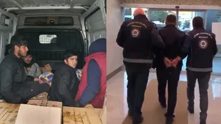 Afgan kaçaklar polis tarafından yakalandı