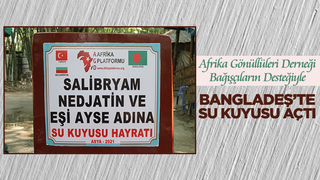 Afrika Platformu Bangladeş'te su kuyusu açtı
