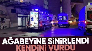 Ağabeyine kızıp silahla kendini vurdu