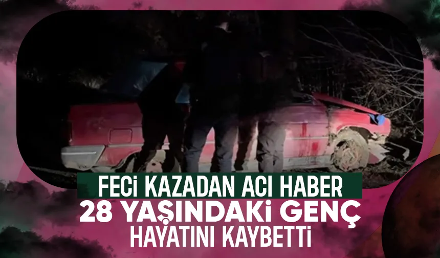 Ağaca çarpan otomobildeki genç hayatını kaybetti