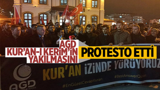 AGD'li gençler, İsveç'te Kur'an'ın yakılmasına tepki gösterdi