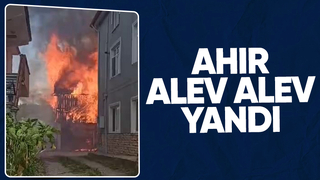 Ahır alevlere teslim oldu