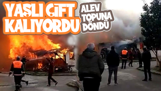 Ahşap ev alev alev yandı